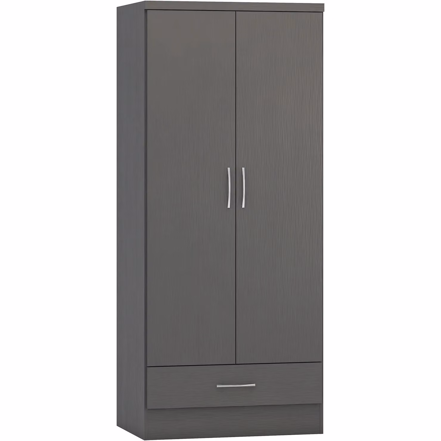 Seconique Nevada 2 Door 1 Drawer Wardrobe in Grey – 4