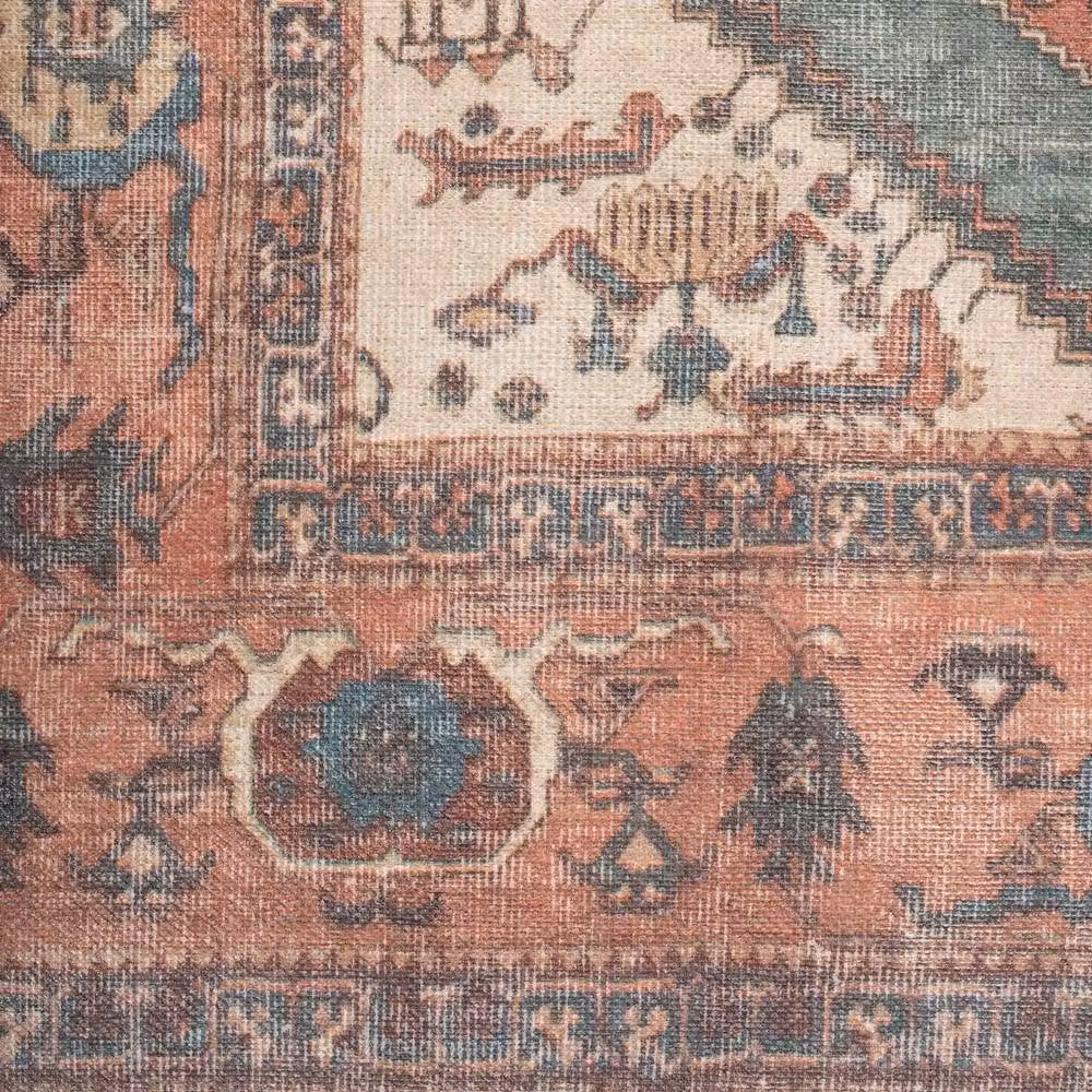 Kukoon Terracotta Traditional Flatwoven Oriental Area Rug for Living Rooms and Hallways, W: 120 cm, L: 170 cm – 2