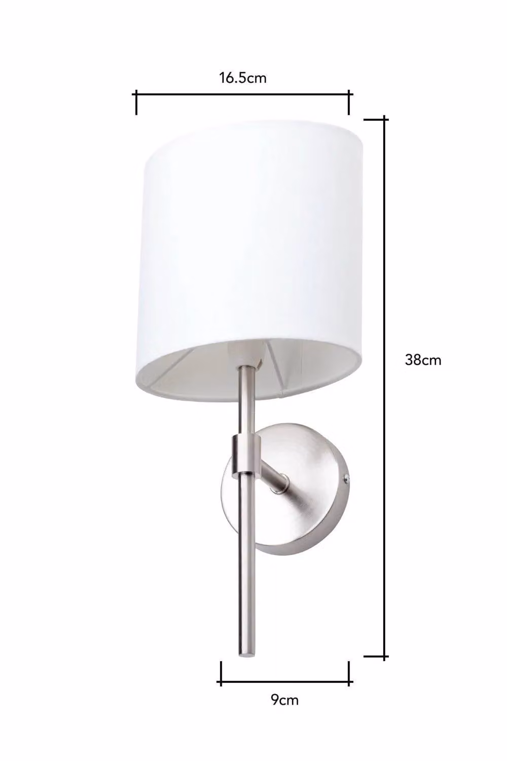 BHS Lighting Oz Modern Oval Wall Light in Chrome and White, W/D/H: 38.0 x 16.5 x 38.0 cm – 3