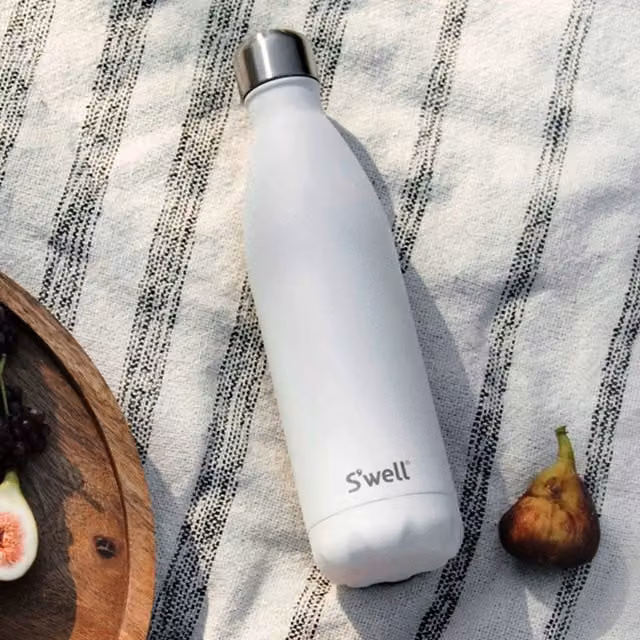 S'well Moonstone Vacuum Insulated Stainless Steel Water Bottle, 750ml, White