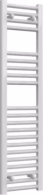 Bathroom Kingdom Diva White Straight Heated Towel Rail W: 30 cm, H: 120 cm