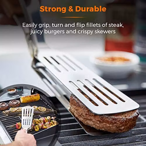 Tower Outdoor Living Multi-Functional Stainless Steel Spatula with Wooden Handle in Silver – 5