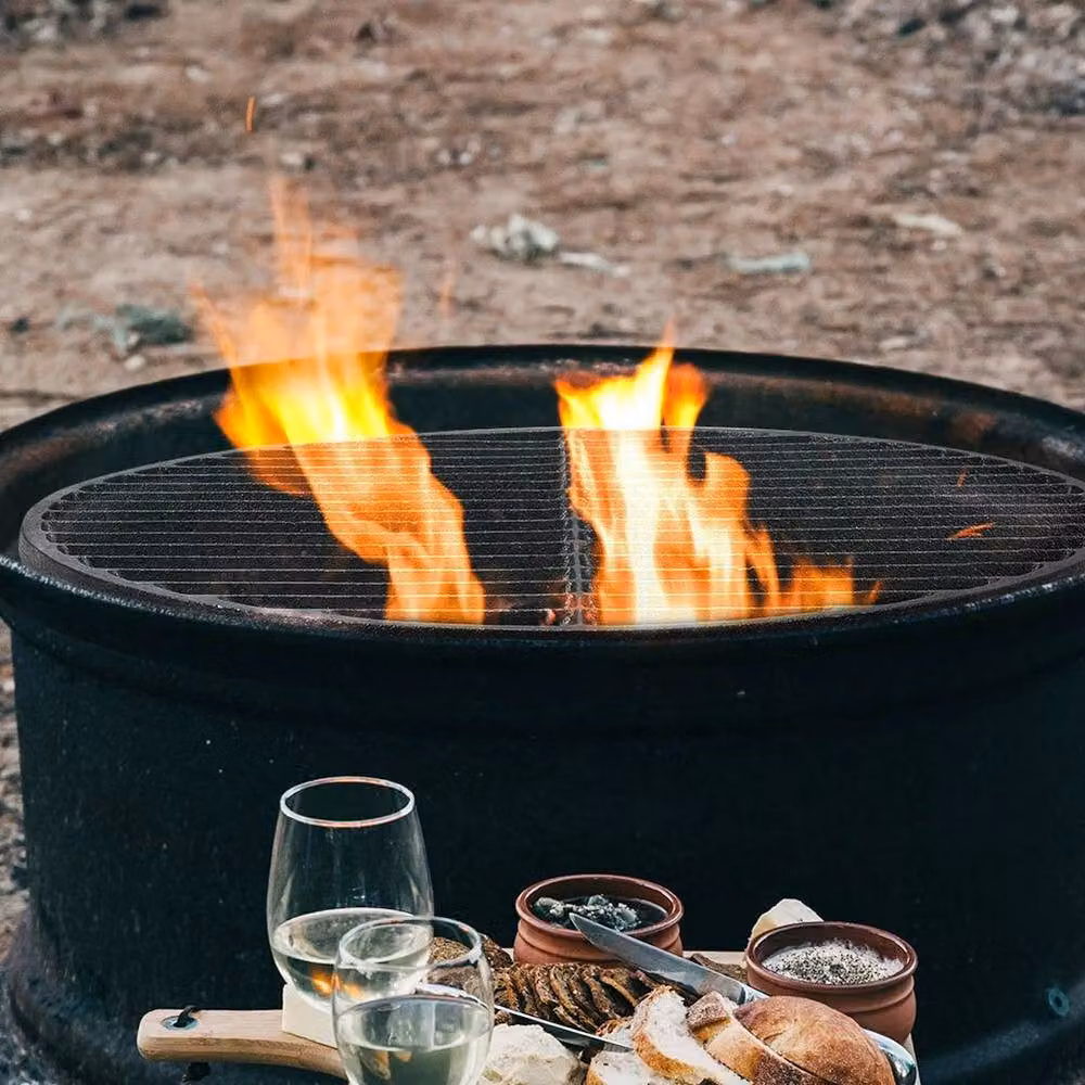 SPETLEK Round Cast Iron Charcoal BBQ Grill Grate in Black – 4