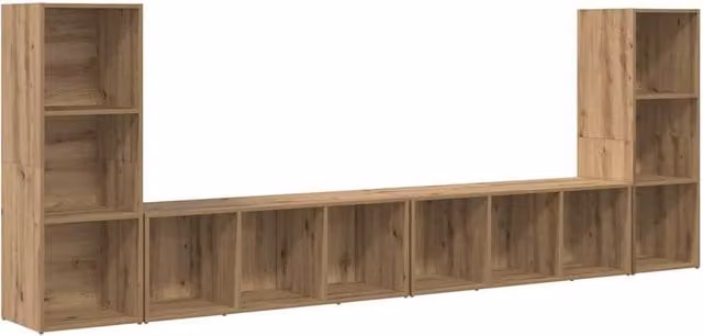 Berkfield Home Modern TV Cabinet with Storage and Shelving in Artisan Oak Brown Engineered Wood – 1