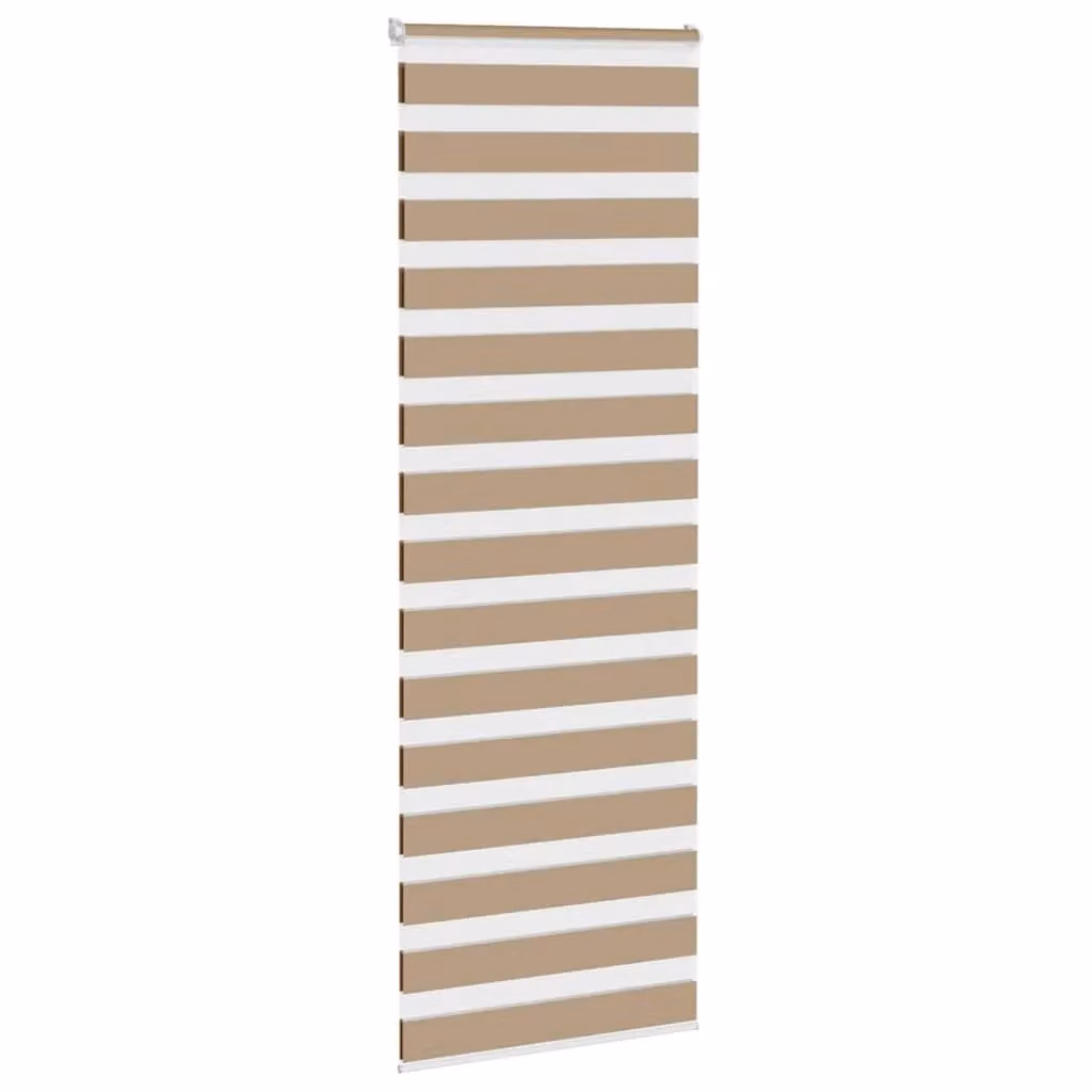 Berkfield Home Zebra Blind in Sand Brown, W: 90 cm, H: 200 cm – 2