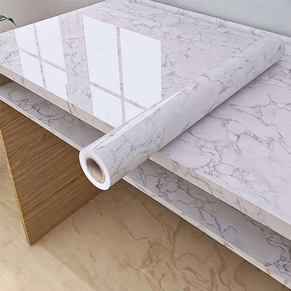 NESTLUNE White Self Adhesive Kitchen Worktop Covering Film, W: 15 cm, L: 1000 cm – 2