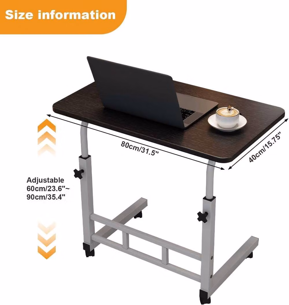 London Boutique Height Adjustable Mobile Standing Desk in Black – 3