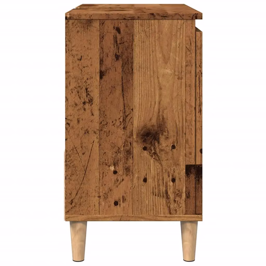 Berkfield Home Sink Cabinet in Old Wood Brown, W/D/H: 65 x 33 x 60 cm – 4