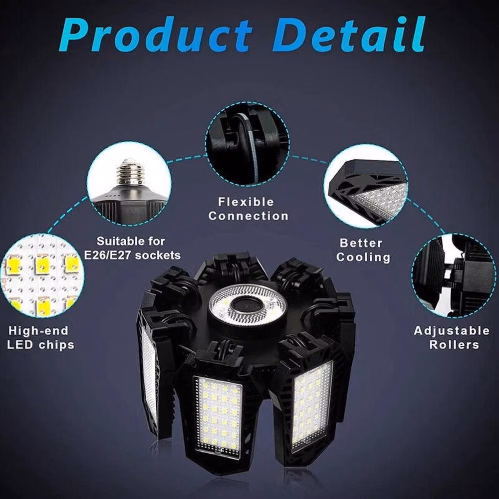 Havendro 600W 60000LM LED Garage Ceiling Light in Black – 6