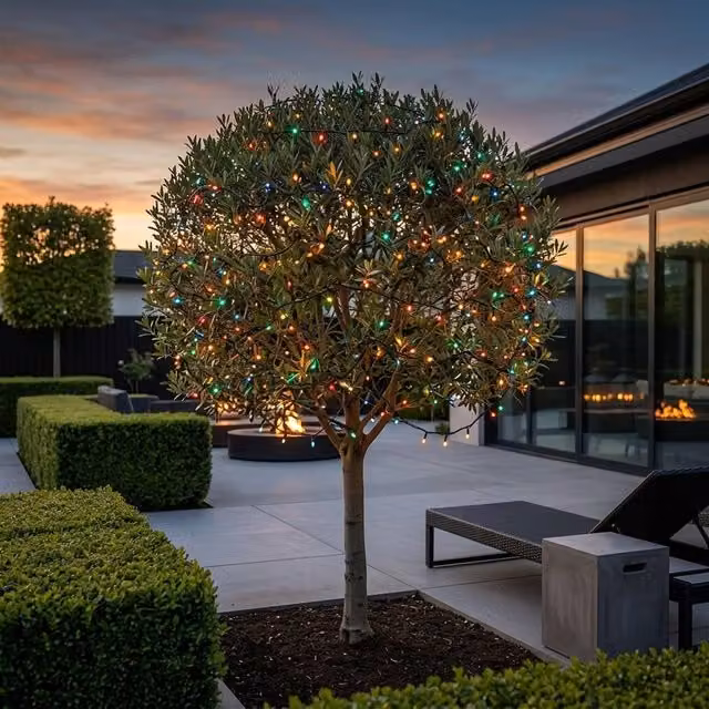 Garden Greatness 200 LED Solar Multi-Colour String Lights with Dusk Sensor
