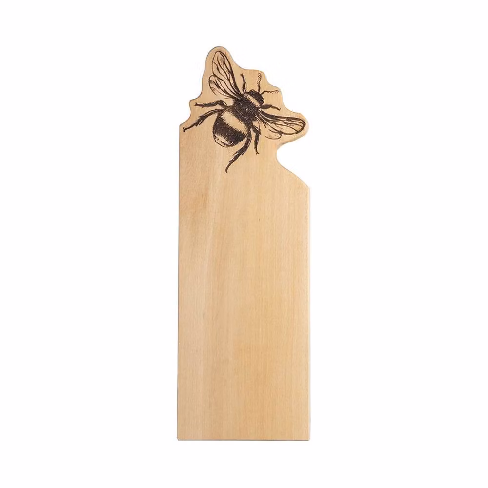 Selbrae House Bee Framed Beech Serving Board in Natural Brown – 2