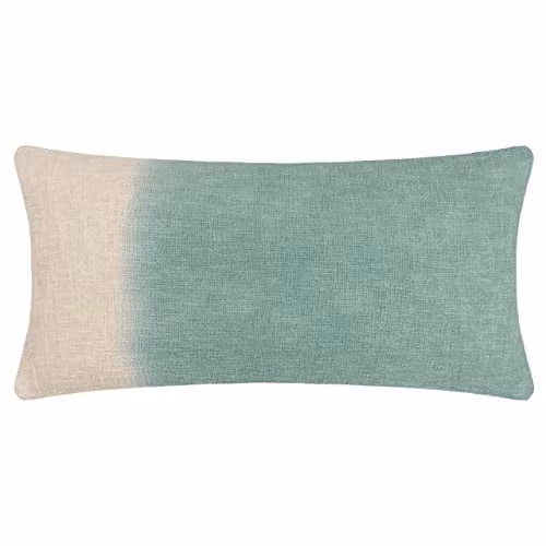 Furn Mizu Rectangular Dip Dye Green Cushion, W: 65 cm, H: 30 cm