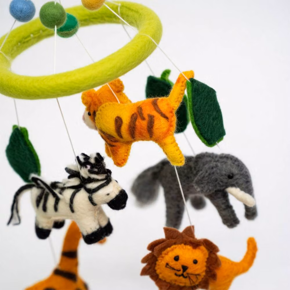 KDMD Handmade Multicolour Safari Animal Felt Mobile for Babies – 2