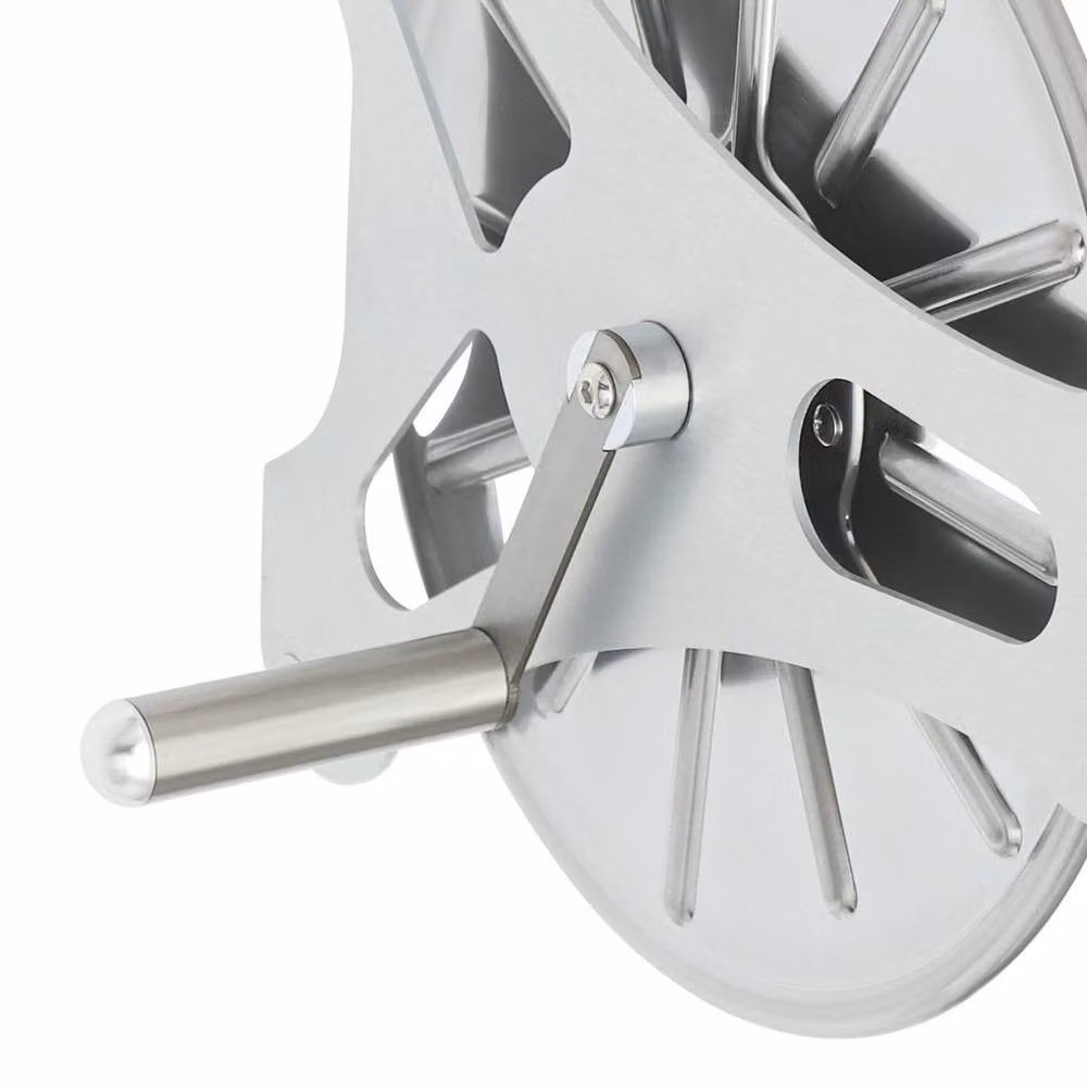 SPETLEK Wall Mounted Garden Hose Reel Holder in Silver with 40m Capacity – 3