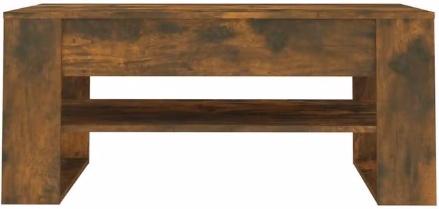 Berkfield Home Decorative Coffee Table in Smoked Oak Brown, W/D/H: 102 x 55 x 45 cm – 1