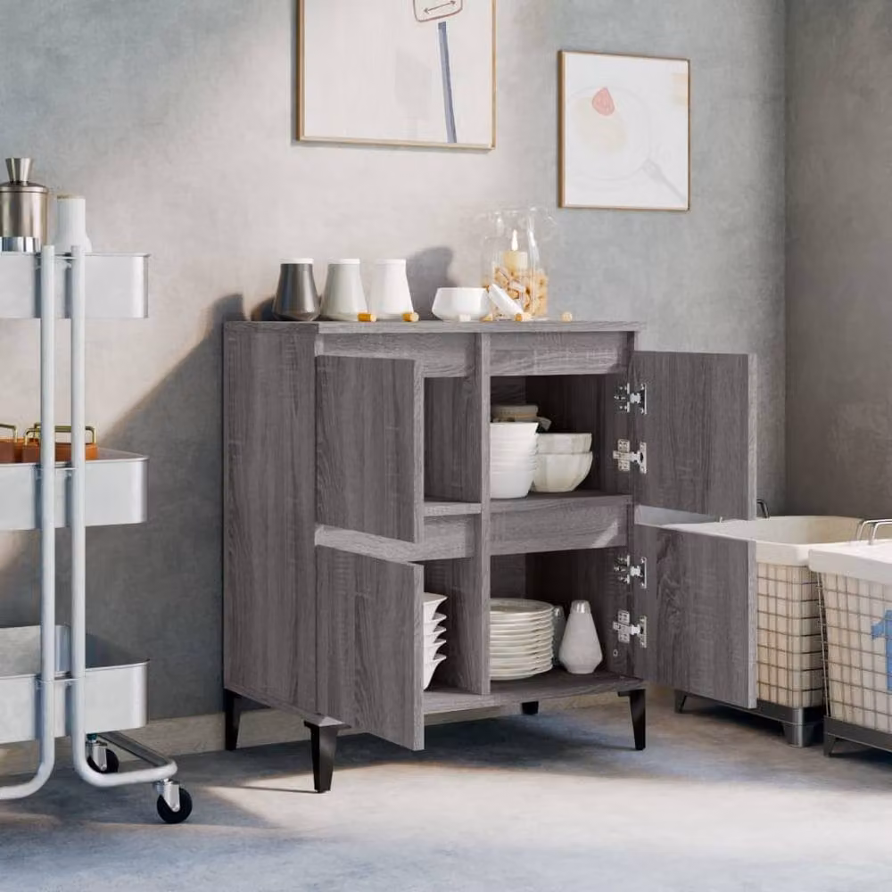 Berkfield Home Grey Sonoma Sideboard in Engineered Wood W/D/H: 60 x 35 x 70 cm – 2