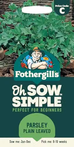 Mr Fothergill's Oh Sow Simple Plain Leaved Parsley Herb Vegetable Seeds, Green