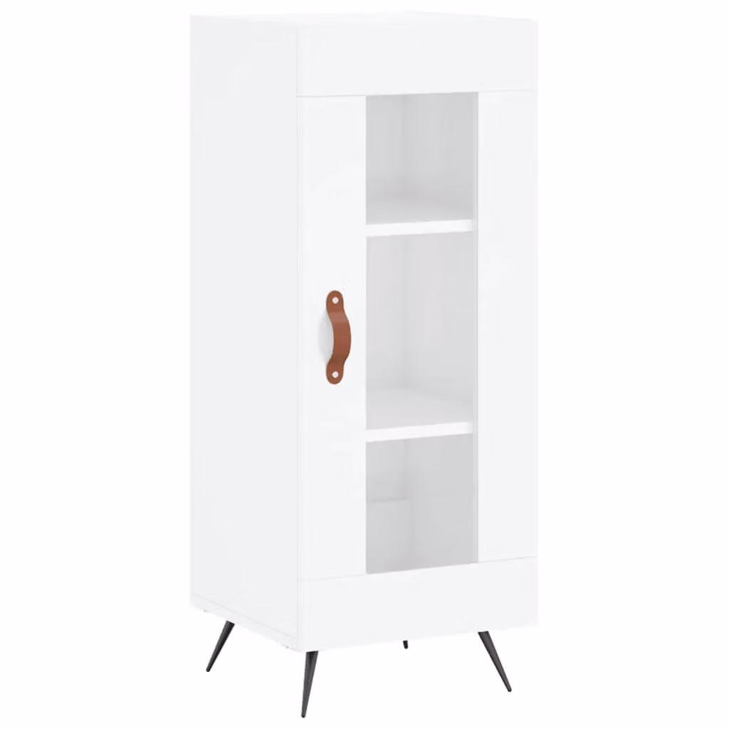 Berkfield Home High Gloss White Sideboard in Engineered Wood W/D/H: 34.5 x 34 x 90 cm – 2