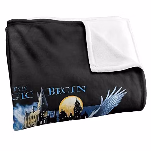 LOGOVISION Harry Potter Movie Poster Fleece Throw Blanket, Multicolour and White, W/D/H: 152 x 127 cm – 2