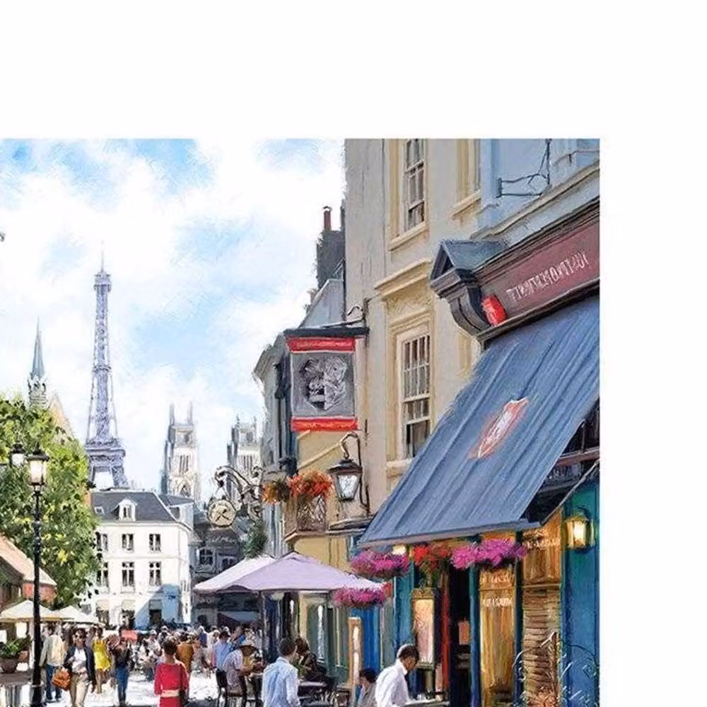 Richard Macneil Paris Cafe Street Art Paper Poster in Multicolour – 2