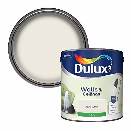 Dulux White Water Based Satin Gloss Dispersion Paint, 2.5 l – 1