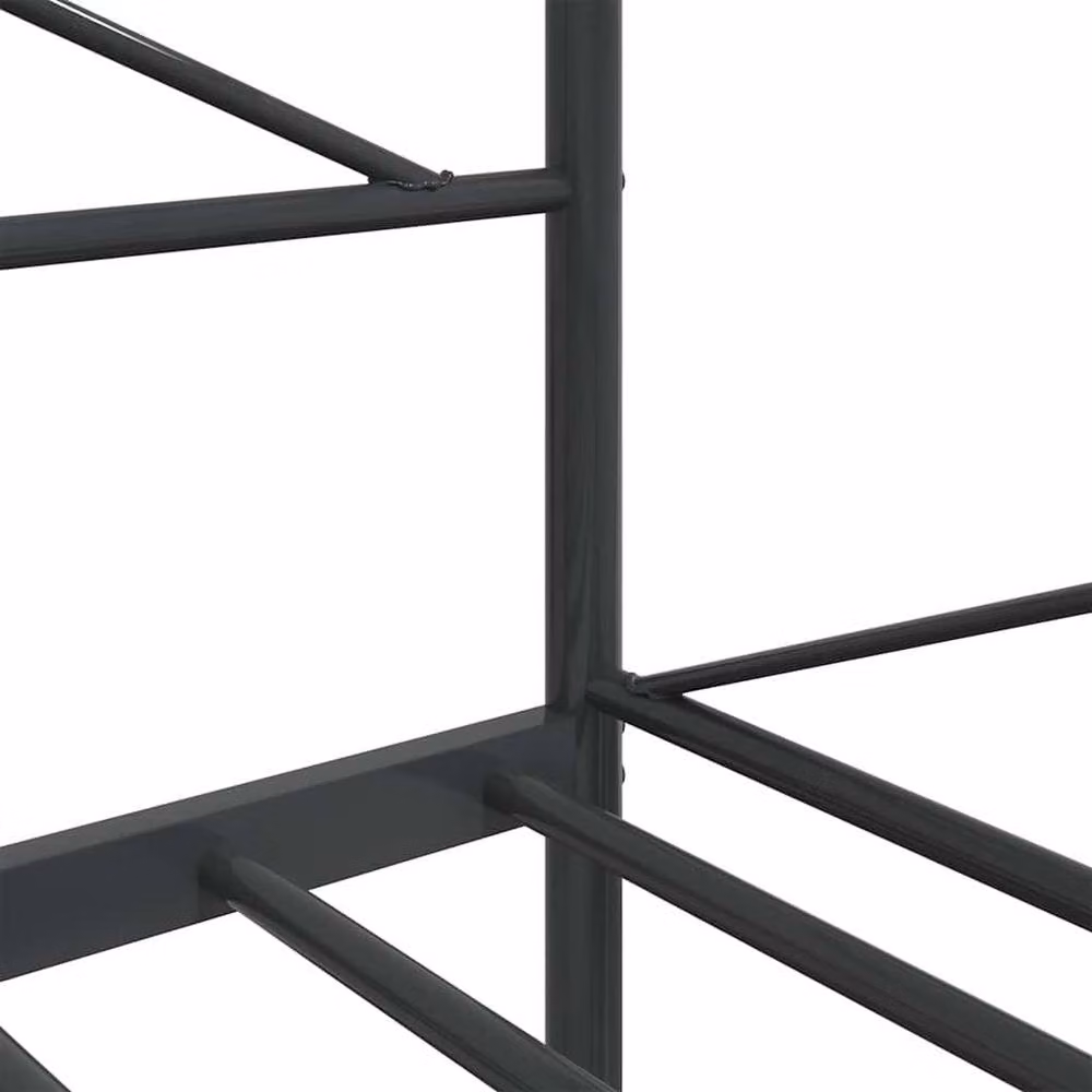 Berkfield Home Modern Metal Day Bed in Black, W/D/H: 100 x 200 cm – 4
