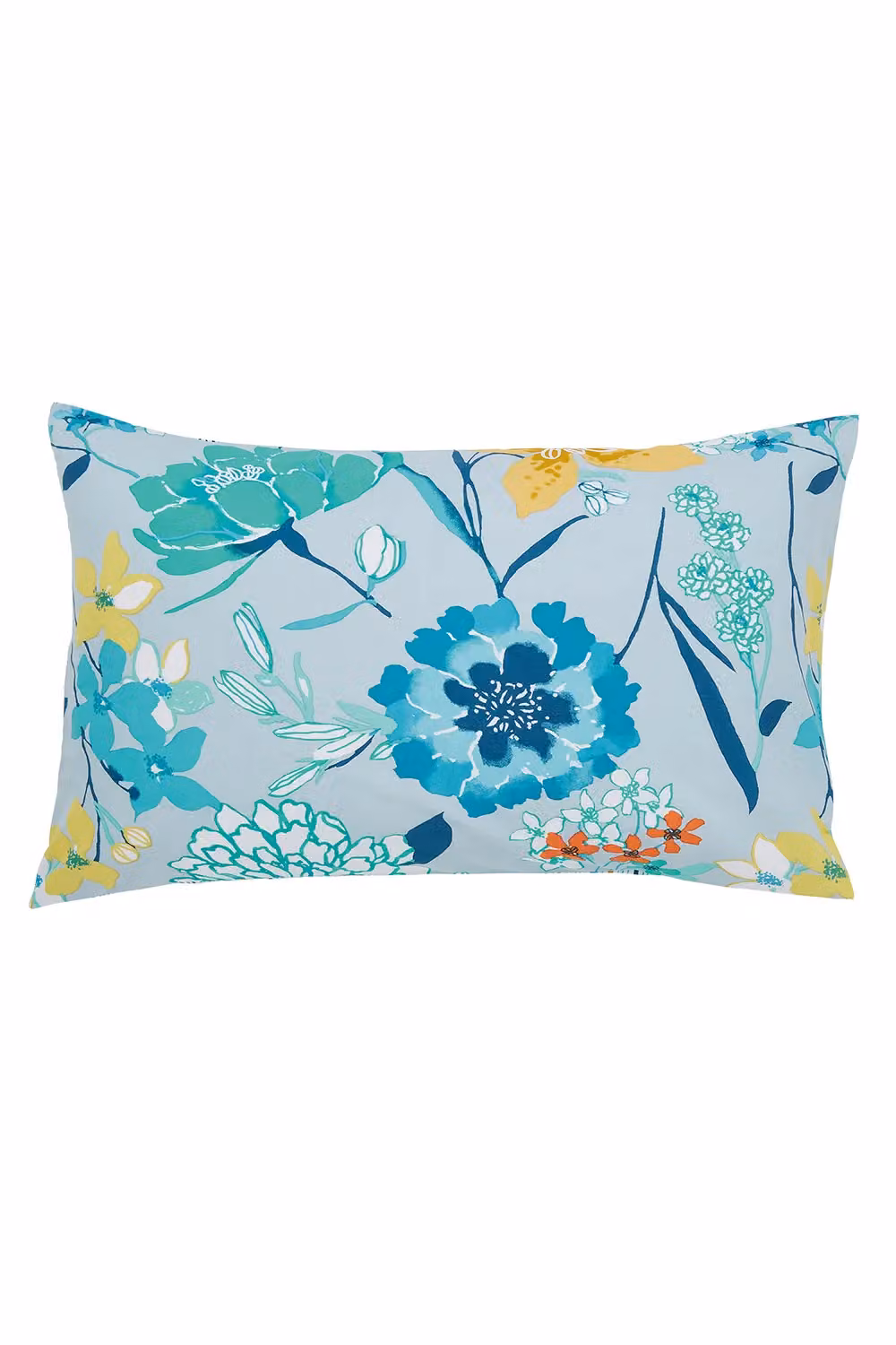 Helena Springfield Bella Reversible Floral Cotton Duvet Cover and Pillowcase Set in Blue, W/D/H: 90 x 200 cm – 4