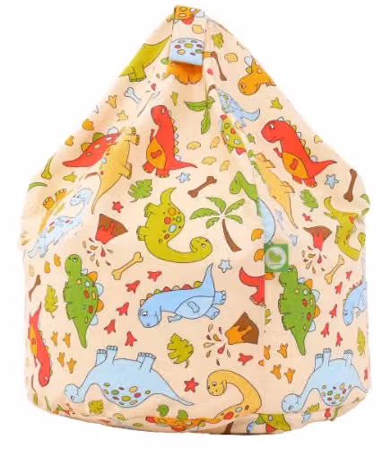 BeanLazy Large Dinosaur Bean Bag with Cotton Cover and EPS Filling in Multicolour
