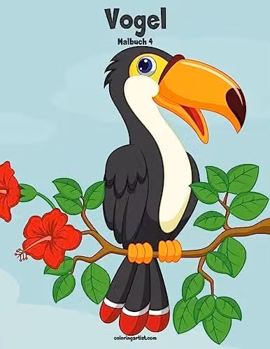 Createspace Vogelmalbuch 4: Volume 4 Bird Colouring Book for Children, Multicolour