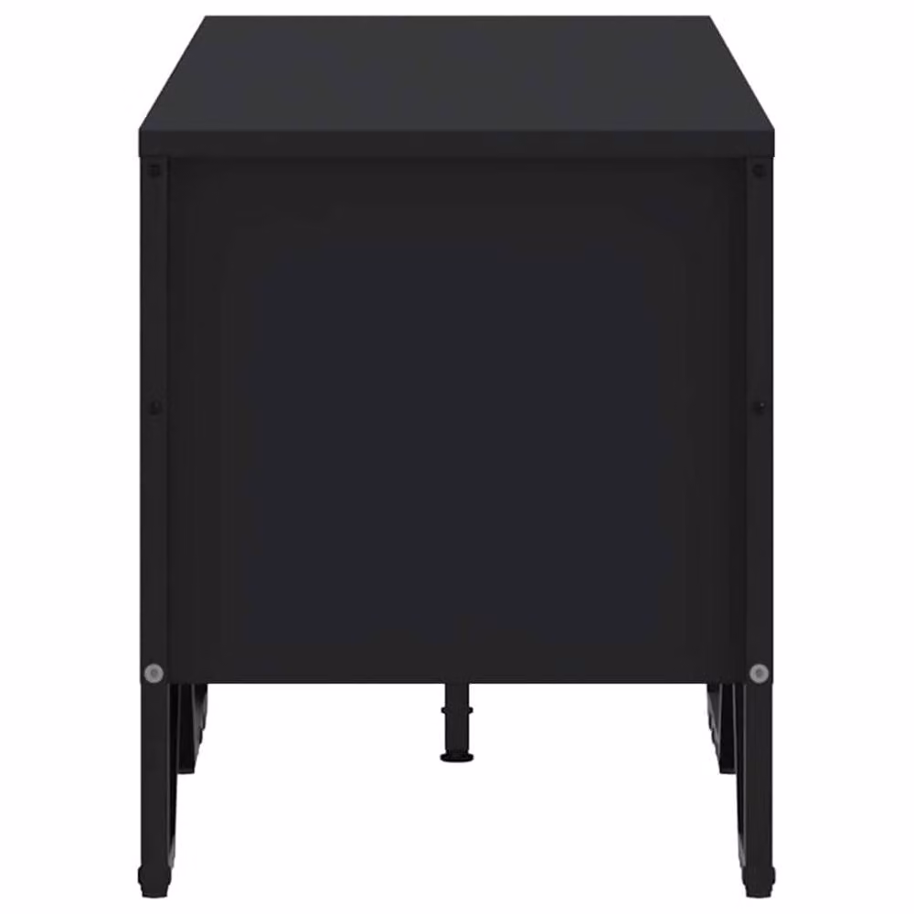 Berkfield Home Modern Black TV Cabinet in Matt MDF, W/D/H: 122 x 34 x 41 cm – 5