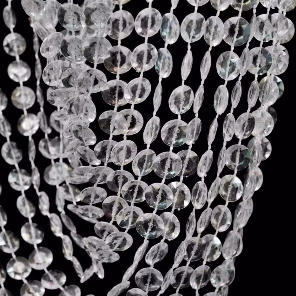 Berkfield Home Crystal Glass Pendant Chandelier in Transparent and Chrome, W/D/H: 22 x 22 x 58 cm – 4