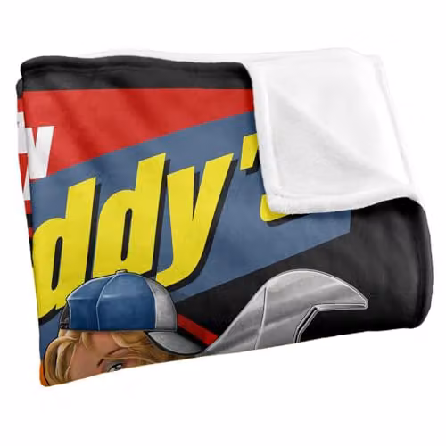 JQ Licensing James Piazza Big Daddy's Garage Silky Touch Super Soft Fleece Throw Blanket in White, W/D/H: 152 x 127 cm – 2