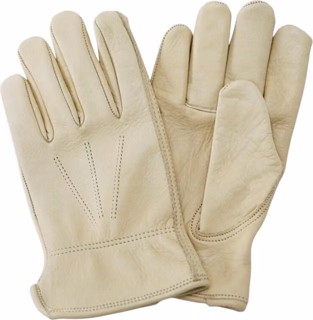 Kent & Stowe Leather Weather Resistant Gloves for Adults in Brown and Beige