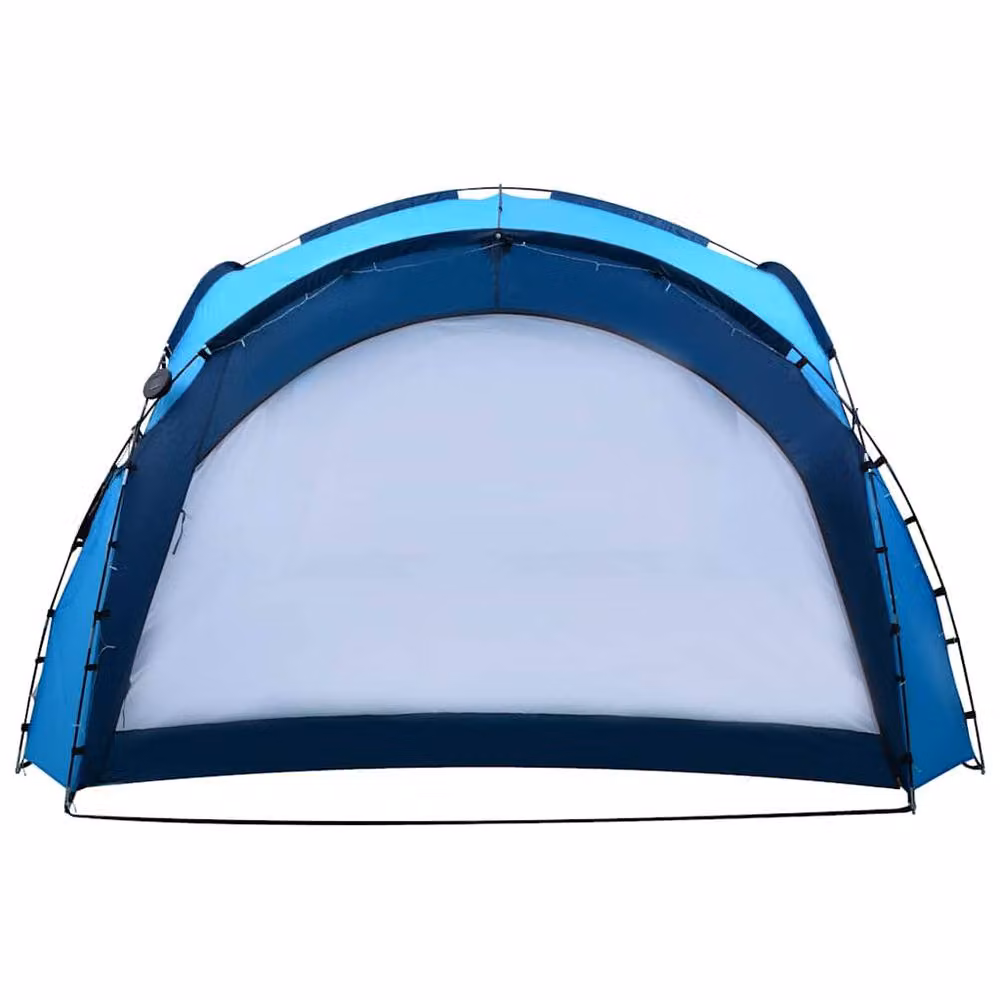 Berkfield Home Party Tent with LED and 4 Sidewalls, Blue, W: 3.6 m, D: 3.6 m, H: 2.3 m – 2
