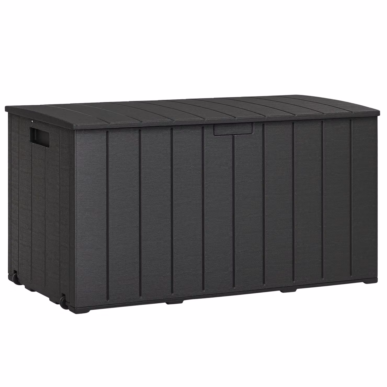 Outsunny 336L Rolling Outdoor Garden Storage Box, Water-Resistant Plastic Patio Cushion Chest with Castors, Black – 9