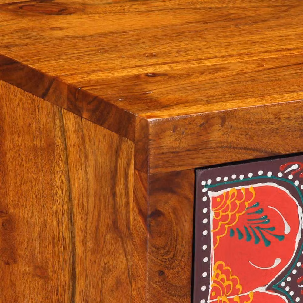 Berkfield Home Set of 2 Acacia Wood Bedside Cabinets in Brown, W/D/H: 35 x 35 x 45 cm – 3