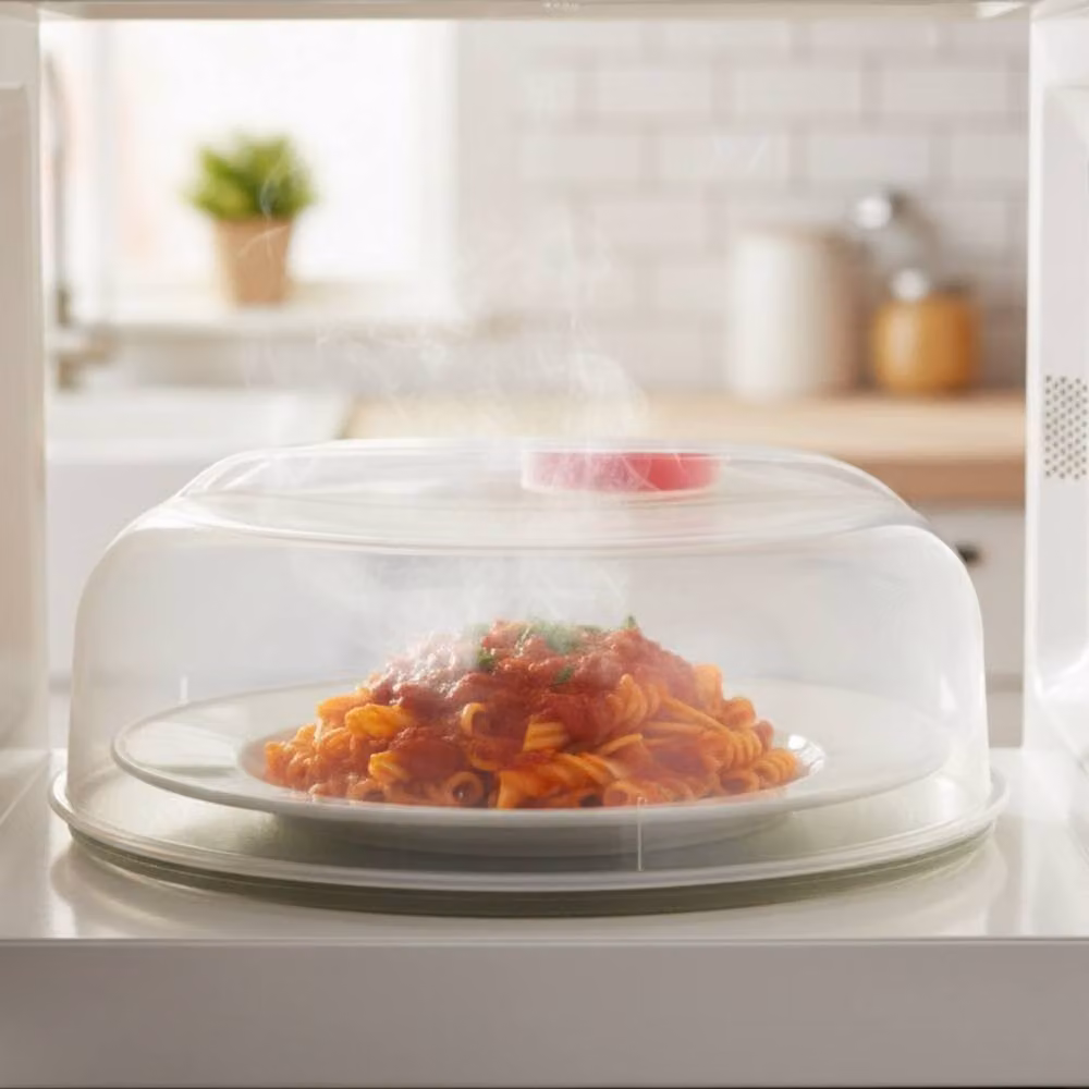 Bedsland 30cm Microwave Cover with Steam Release in Clear – 2