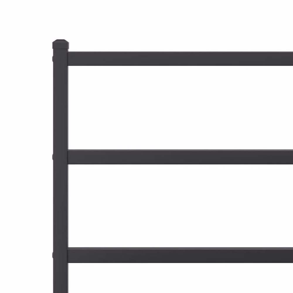 Berkfield Home Metal Bed Frame with Headboard in Black, W/D/H: 193 x 198 x 90 cm – 2
