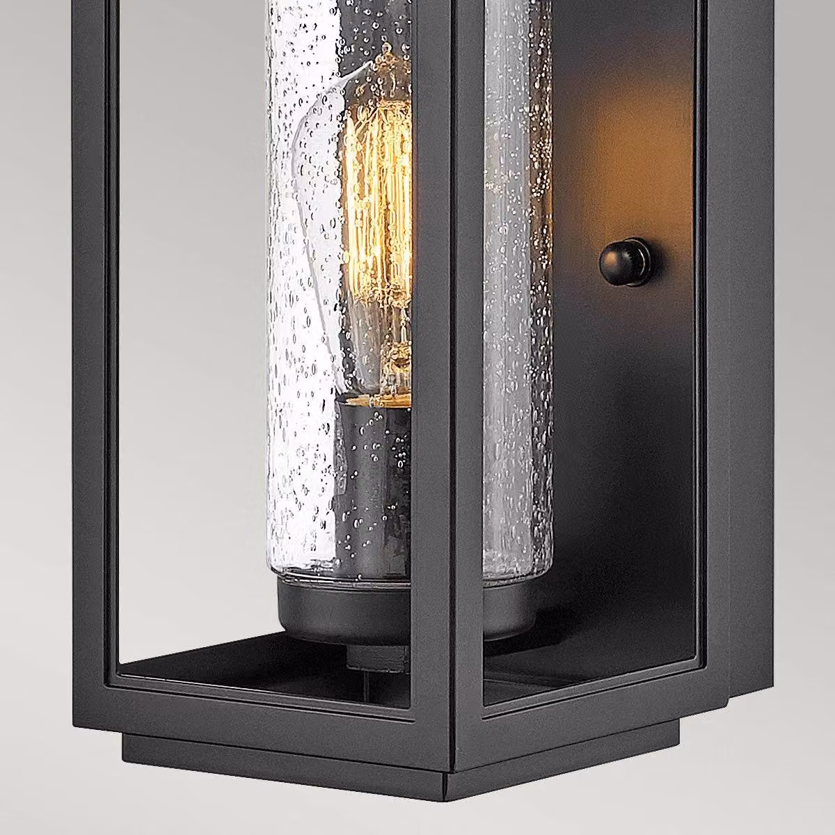 Hinkley Atwater Outdoor Wall Lantern in Black with Transparent Glass, IP44 Rated – 3