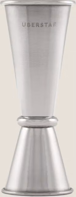Uberstar Silver Stainless Steel Round Double Jigger Spirit Measure