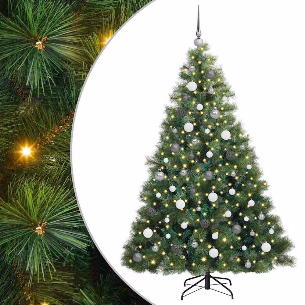 Berkfield Home Artificial Green Christmas Tree with 300 LEDs, Height: 180 cm – 2