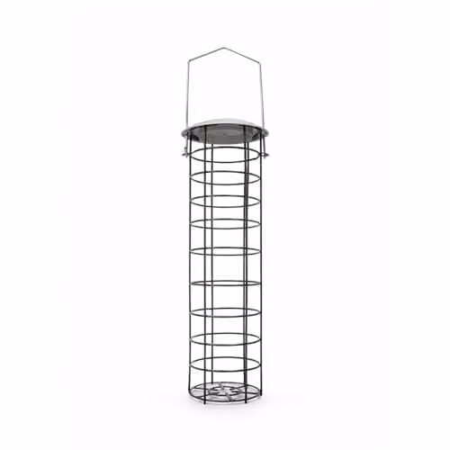 Voltico Hanging Wire Cage Seed Feeder for Wild Birds in Black, Diameter: 24 cm – 1