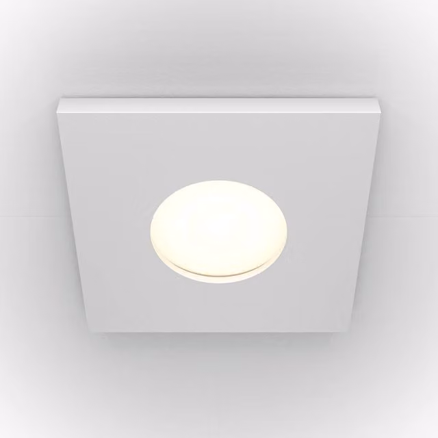 Maytoni Stark Square Recessed Downlight, White, GU10, IP65