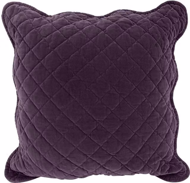 Intimates Sanzio Velvet Square Cushion in Purple, W/D/H: 43 x 43 x 43 cm