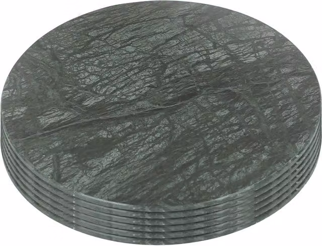 Argon Tableware Round Marble Placemats, Green, Pack of 6, Diameter: 30 cm – 1