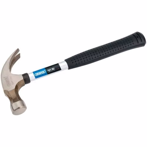 Draper 51223 Tubular Shaft Claw Hammer, 450g, Blue