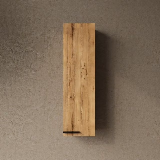 Banyetti Celtic Wall Hung Mini Storage Cabinet in Ostippo Light Oak