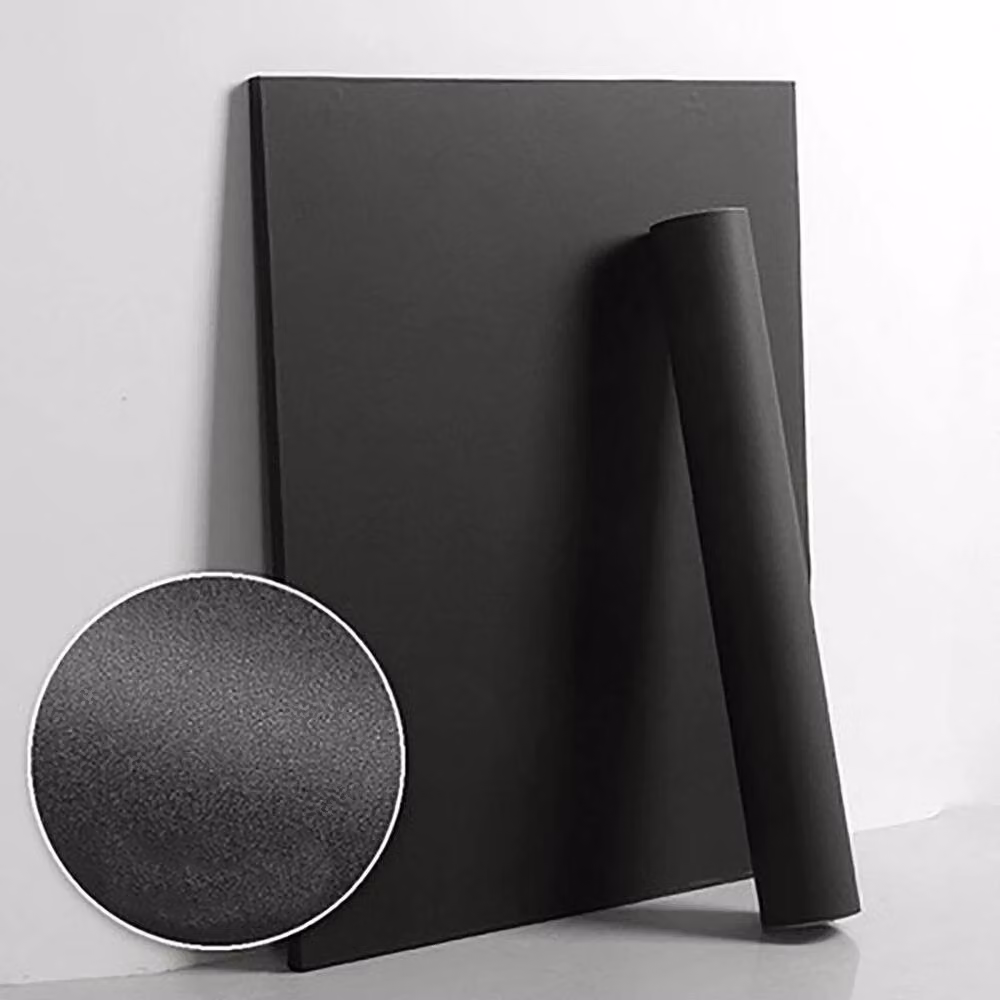 PAWNORA Black Matte Self Adhesive Wallpaper Roll, W: 61 cm, H: 5 m – 2