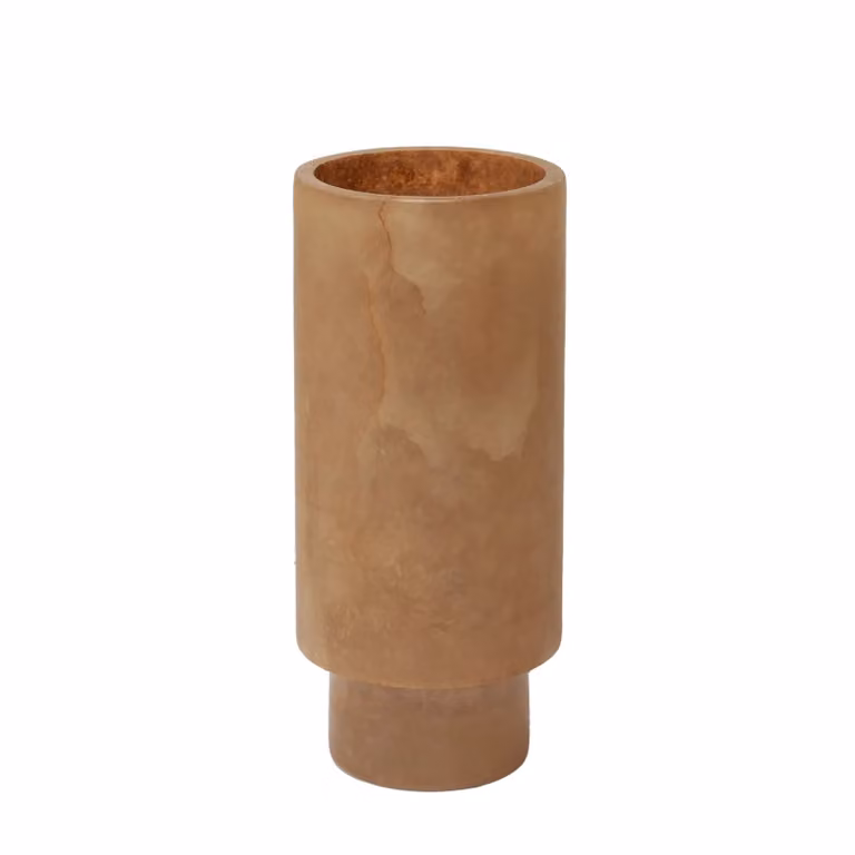 Dome Deco Lascar Round Stone Tealight Holder in Petrol and Beige
