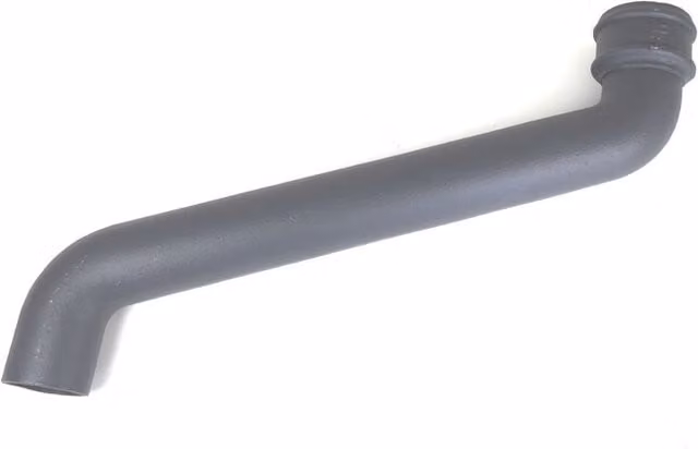 Hargreaves Premier Cast Iron Round Downpipe Offset, Grey, Projection: 533 mm, Diameter: 150 mm